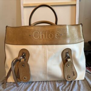 Authentic Vintage Chloé Canvas & Leather Logo Tote Bag – Phoebe Philo Era (2007)